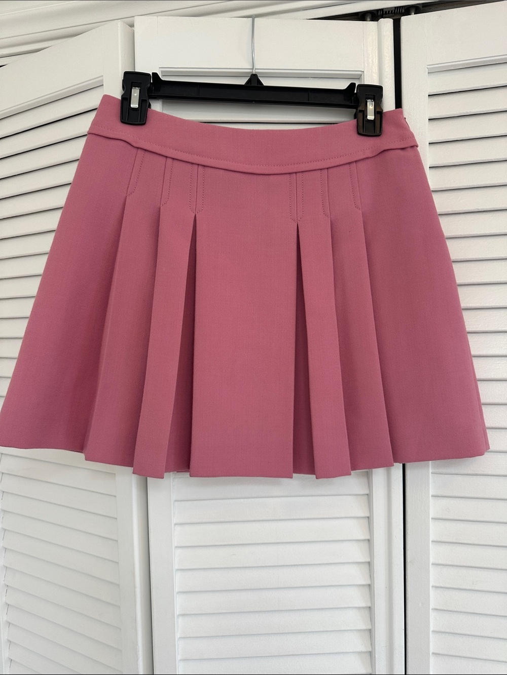 Alberta Ferretti Rose Pink Pleated Skater Skirt